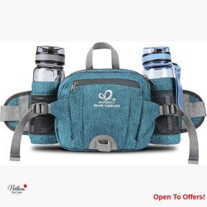 Water Resistant Nylon Waist Pack with Water Bottle Holders